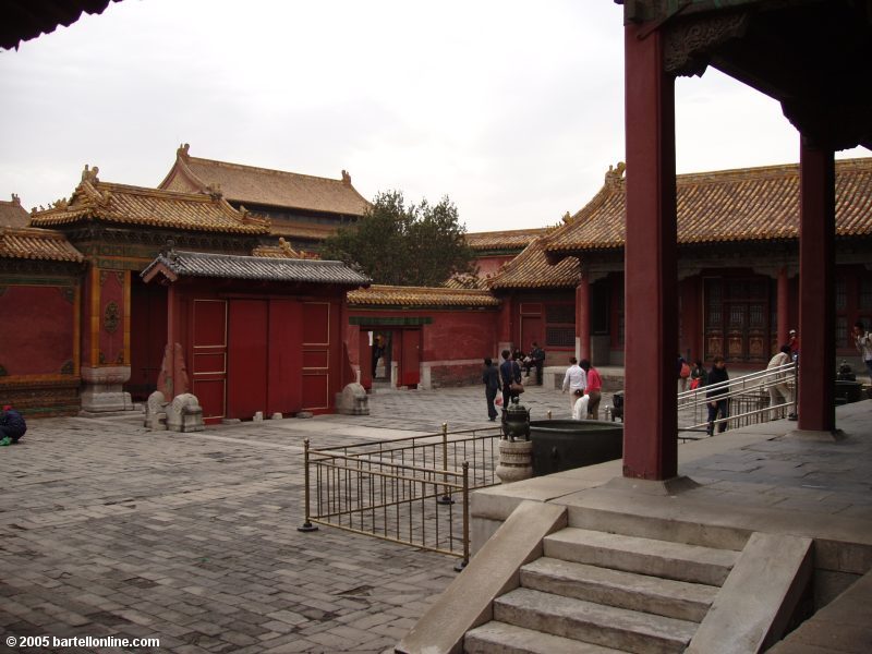 One of the many courtyards inside the Forbidden City in Beijing, China