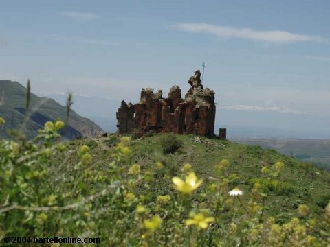 Ruins of Havuts Tar monastery near Garni, Armenia
