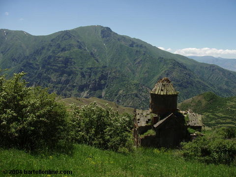 Ruins of Tsakhats Kar monastery in the Vayots Dzor region of  Armenia
