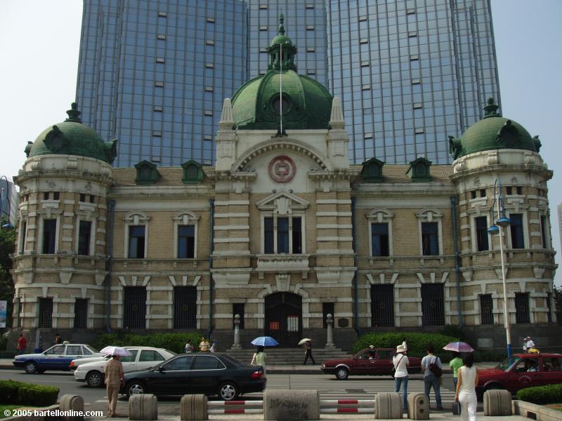 The Bank of China building on Zhongshan Square in Dalian, China