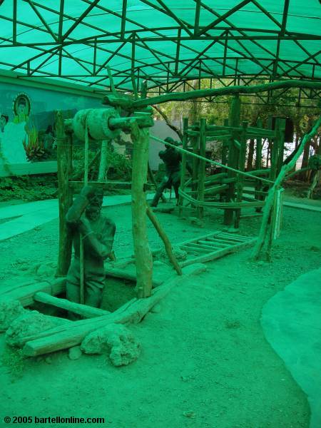 Display about construction of the Karez irrigation system near Turpan, Xinjiang, China