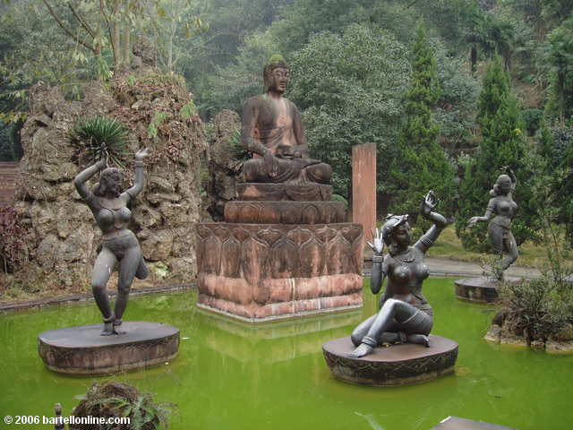 Sculptures in the Giant Buddha scenic area in Leshan, Sichuan, China